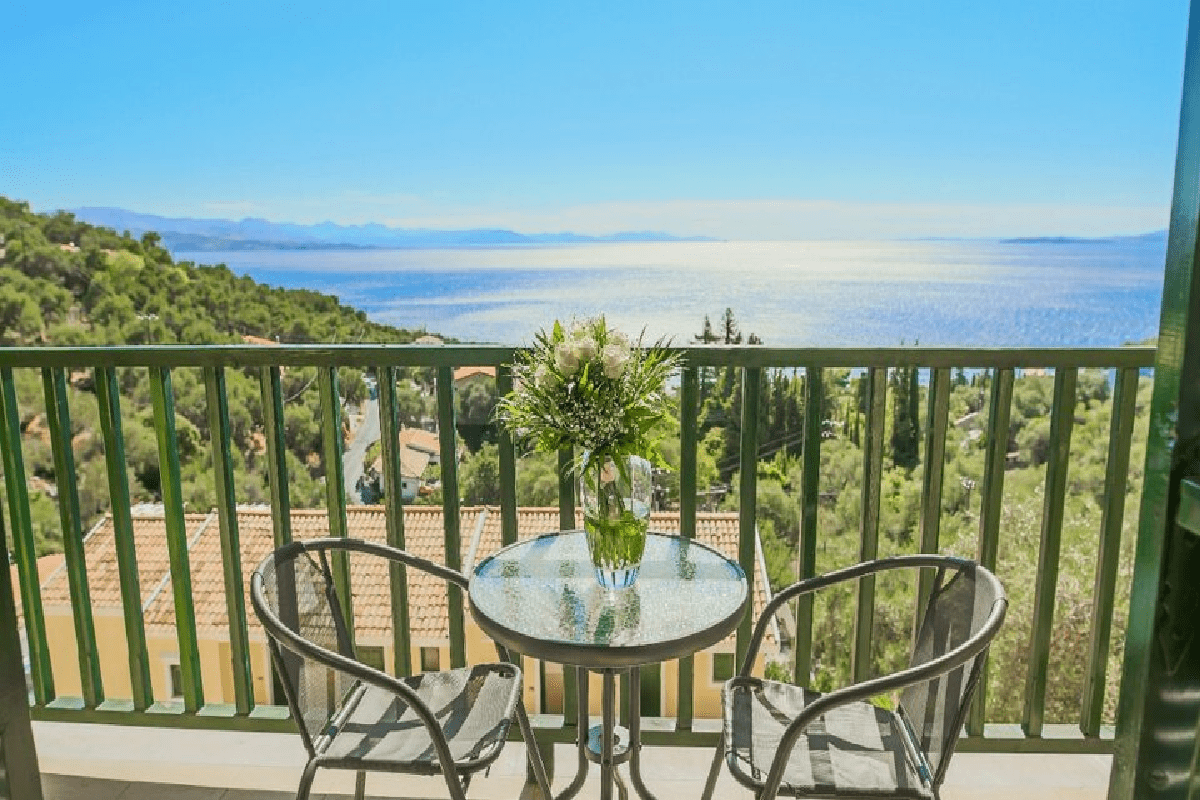 Hotel Corfu Aquamarine balkon